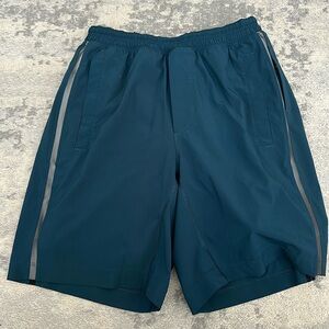 Lululemon Pace Breaker Shorts Lined Size M 9” Inseam Blue Teal